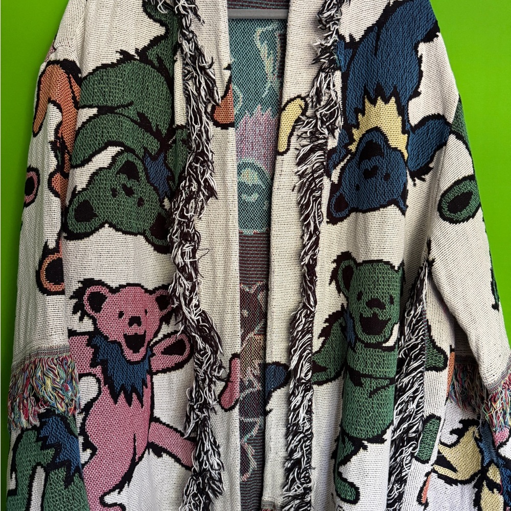 Handwoven Men’s Grateful Dead Jacket/swoncho - Picture 8 of 9